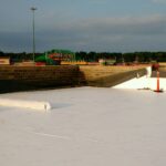 Commercial roofing repair at Eastgate Station Shopping Center in Cincinnati.